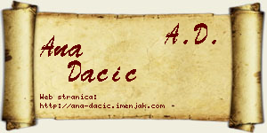 Ana Dačić vizit kartica